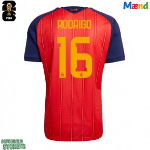 Spanien Rodri Hernandez #16 Replika Hjemmebanetrøje VM 2026 Kortærmet